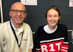 Wiltshire based British para sprinter and long jumper with Presenter Chris Daniels