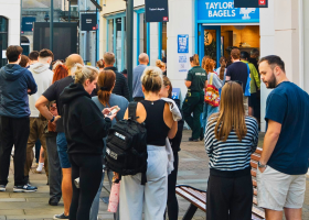 Excitement in town centre as new business opens its doors to long queues